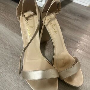 Lulu's Elegant Gold Strappy Heels